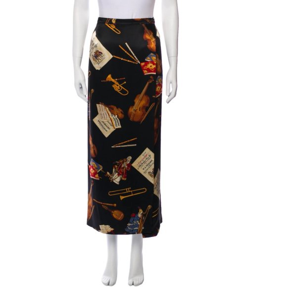ETRO Silk Midi Length Skirt Size: L | US10, IT46 - Picture 1 of 11